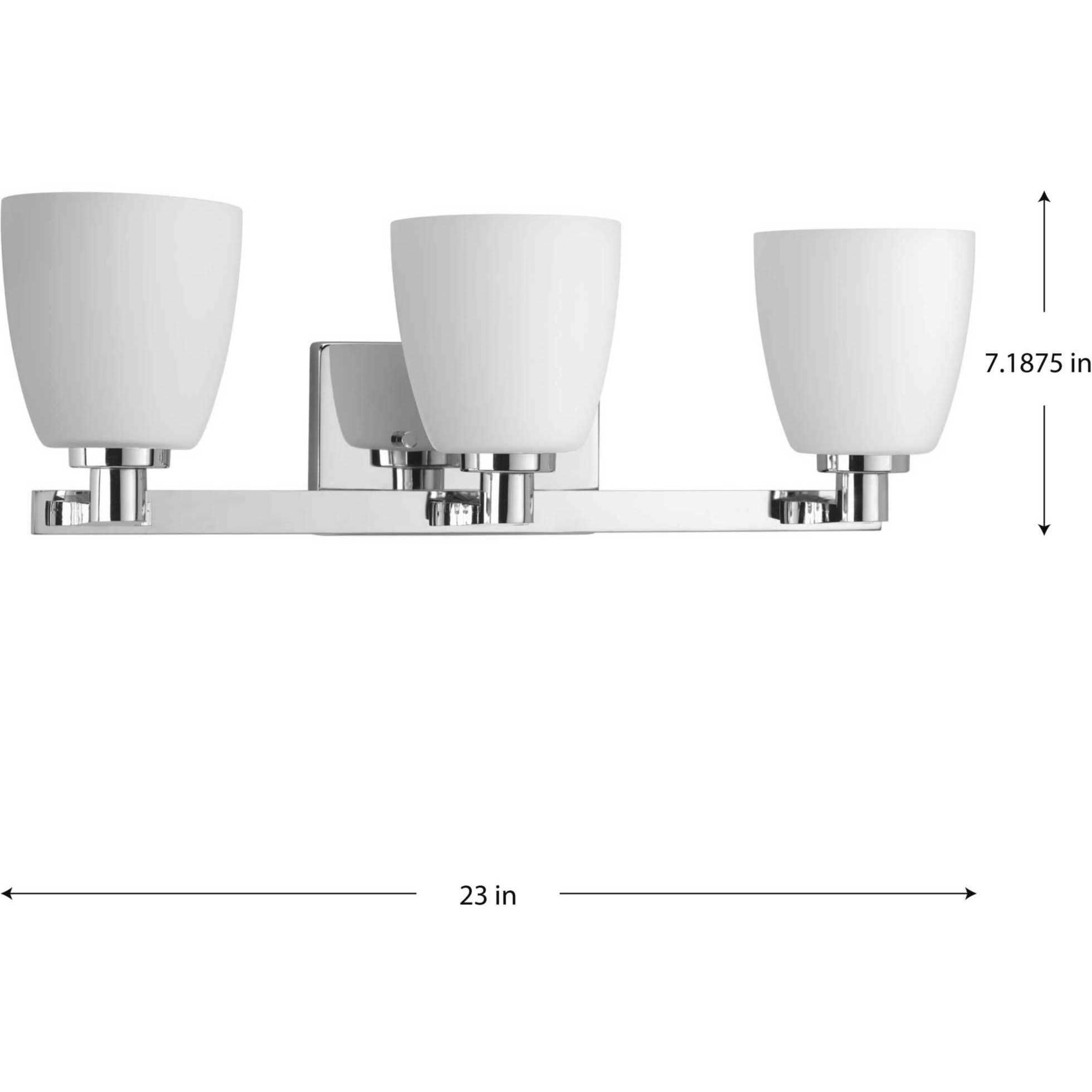 Fleet 3 Light 23 inch Polished Chrome Bath Vanity Wall Light