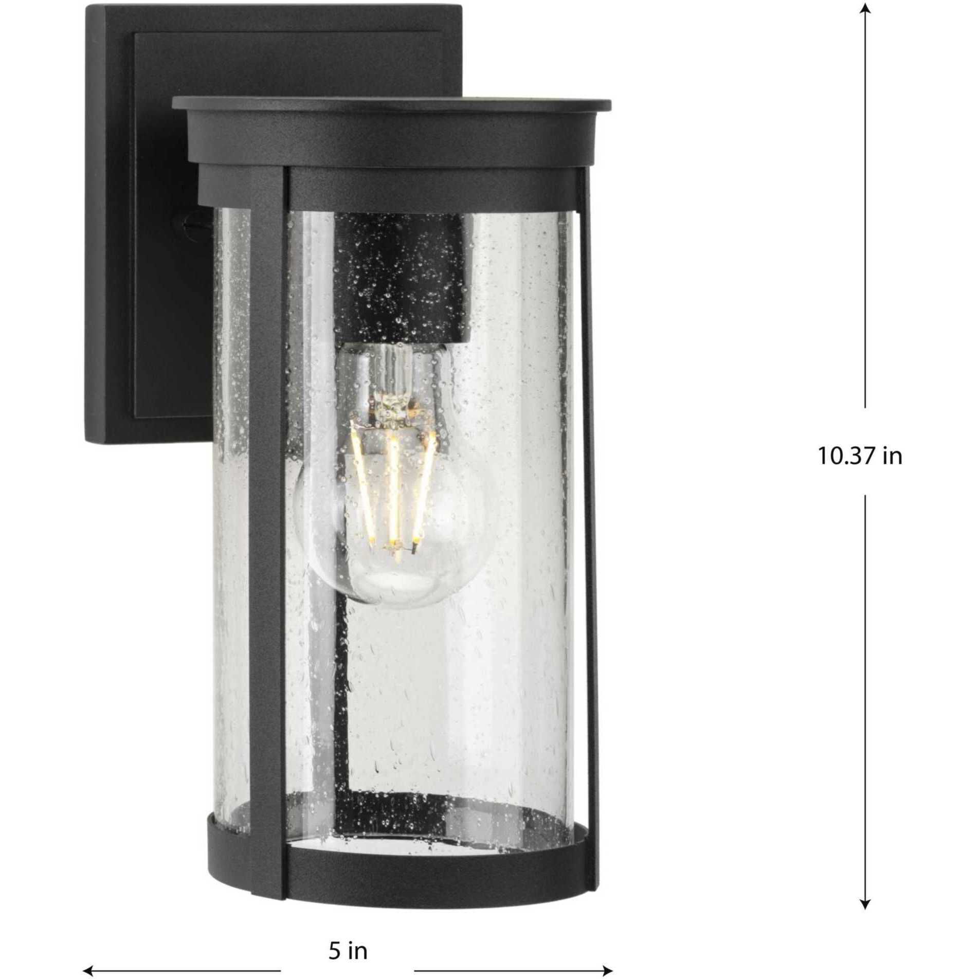 Belden 1 Light 10.37 inch Black Outdoor Wall Lantern