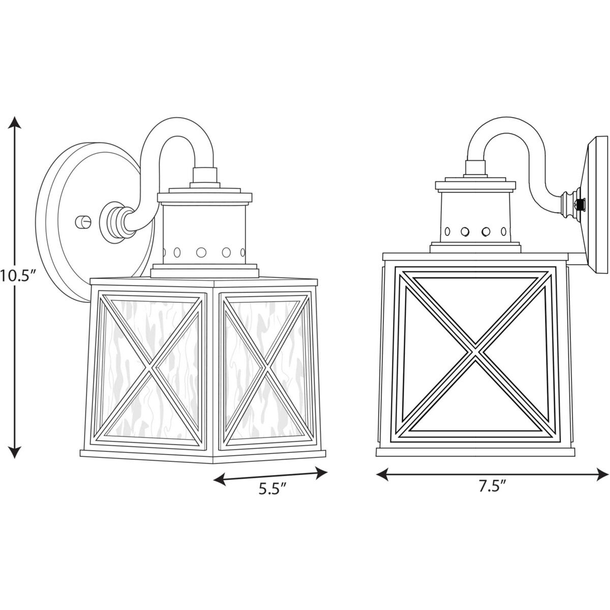 Seagrove Outdoor Wall Lantern, with DURASHIELD, Small