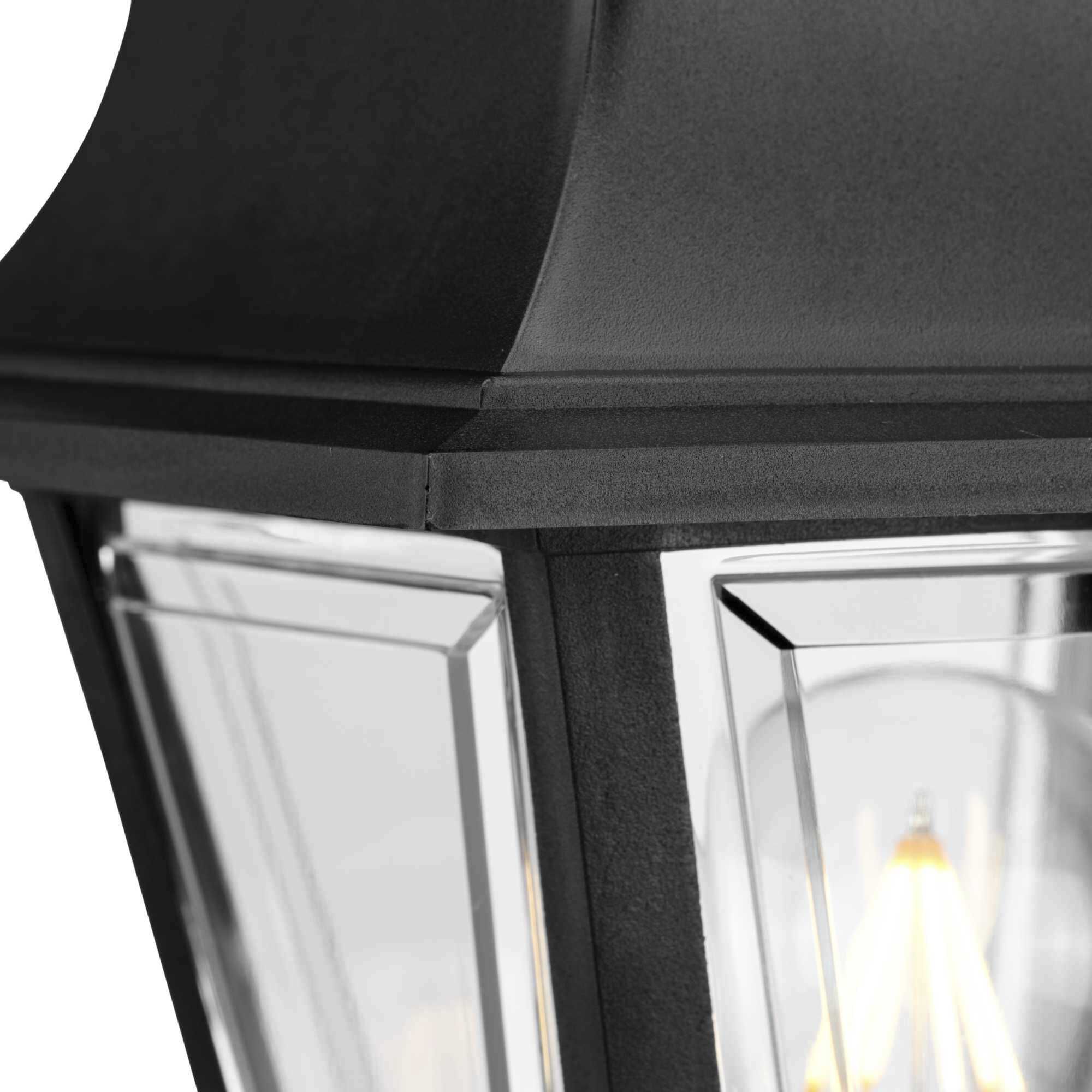 Non-Metallic 1 Light 17.63 inch Textured Black Outdoor Post Lantern