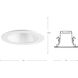4in Recessed Trim PAR20 Satin White Open Shower Trim