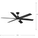 Dallam 60 inch Matte Black with Matte Black/American Walnut Blades Ceiling Fan, Progress LED