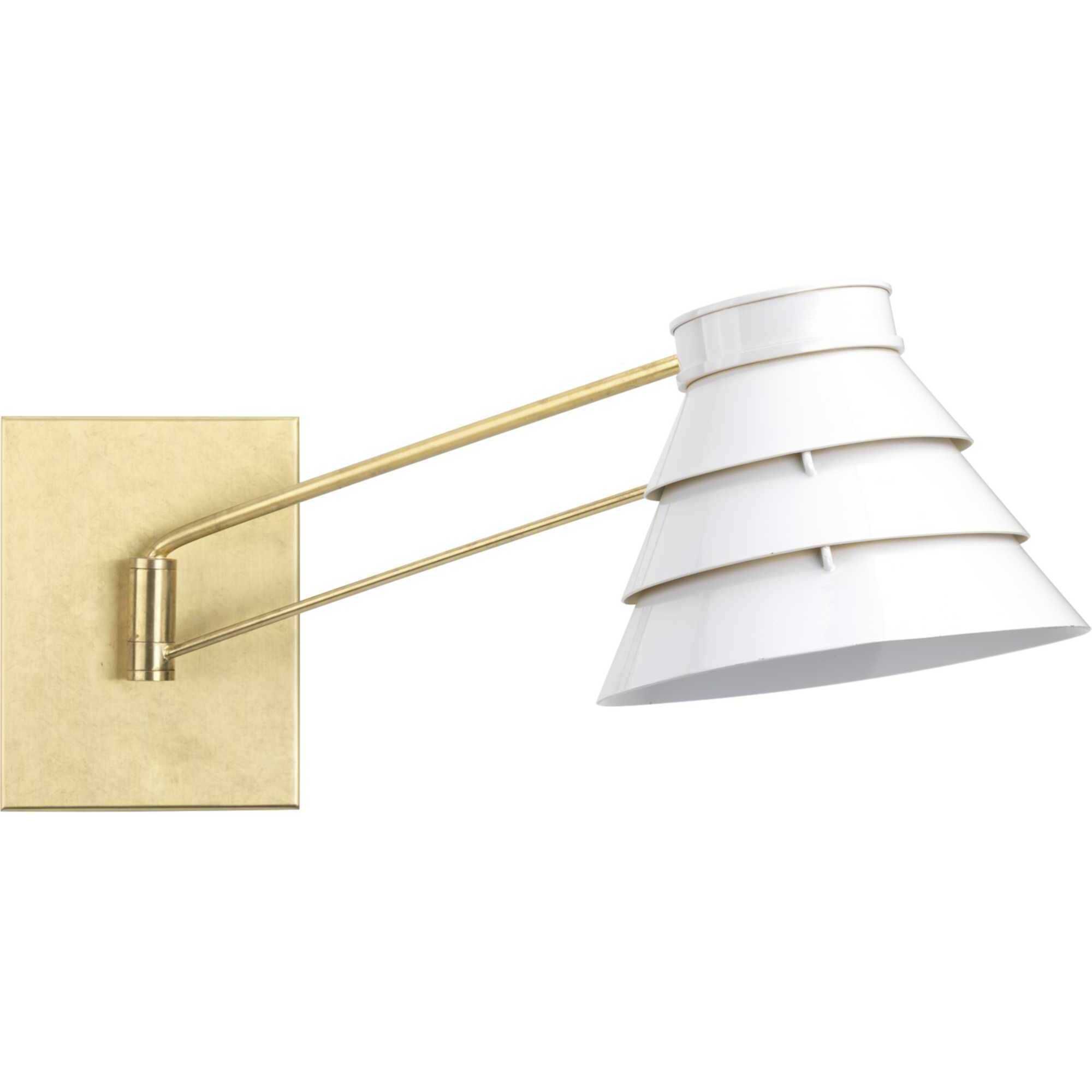 Point Dume™ Onshore 22.5 inch 60 watt Brushed Brass Swing Arm Wall Sconce Wall Light, Design Series