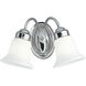 Opal Glass 2 Light 14 inch Polished Chrome Bath Vanity Wall Light