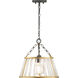 Sinclaire 1 Light 14 inch Textured Black Pendant Ceiling Light, Design Series