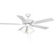 AirPro Builder 52 inch White with White/Antique Wood Blades Ceiling Fan