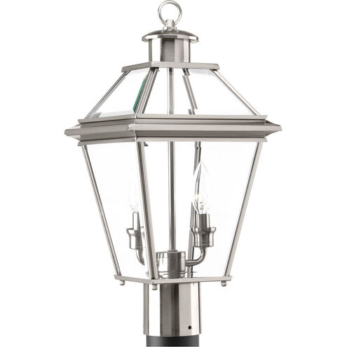 Burlington 2 Light 18.38 inch Brushed Nickel Outdoor Post Lantern