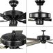 AirPro 52 inch Matte Black with Black/Rustic Charcoal Blades Ceiling Fan
