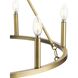 Gilliam 6 Light 27.62 inch Vintage Brass Chandelier Ceiling Light