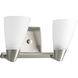 Rizu 2 Light 14 inch Brushed Nickel Bath Vanity Wall Light