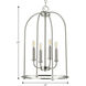 Leyden 4 Light 15 inch Brushed Nickel Foyer Pendant Ceiling Light