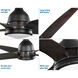 Alleron 56 inch Flat Black with Antique Black Blades Ceiling Fan