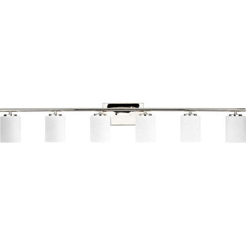 Replay 6 Light 48 inch Polished Nickel Bath Vanity Wall Light
