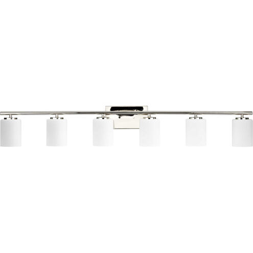 Replay 6 Light 48 inch Polished Nickel Bath Vanity Wall Light