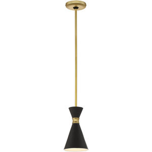 Conic 1 Light 5.5 inch Honey Gold Mini Pendant Ceiling Light