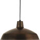 Metal Shade LED 16 inch Venetian Bronze Pendant Ceiling Light, Progress LED