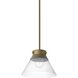 Point Dume™ Tapia Trail 1 Light 11.75 inch Aged Brass Semi-Flush Convertible Ceiling Light, Design Series
