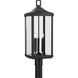 Gibbes Street 3 Light 27 inch Textured Black Outdoor Post Lantern, Design Series
