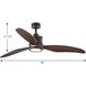 Farris 60 inch Oil Rubbed Bronze with Walnut Blades Ceiling Fan, Progress LED