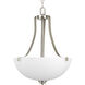 Legend 3 Light 16.62 inch Brushed Nickel Inverted Foyer Pendant Ceiling Light