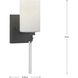 Lisbon 1 Light 5 inch Matte Black Bath Vanity Wall Light, Design Series