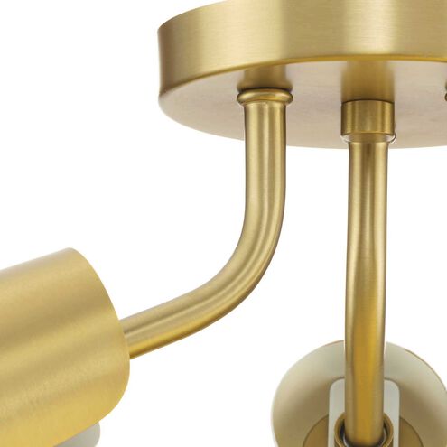 Cornett LED 24 inch Brushed Gold Semi-Flush Mount Ceiling Light