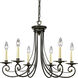 Bradford 6 Light 27 inch Forged Bronze Chandelier Ceiling Light