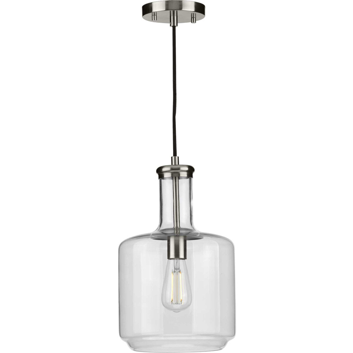 Latrobe 1 Light Brushed Nickel Pendant Ceiling Light