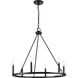 Gilliam 6 Light 27.62 inch Matte Black Chandelier Ceiling Light