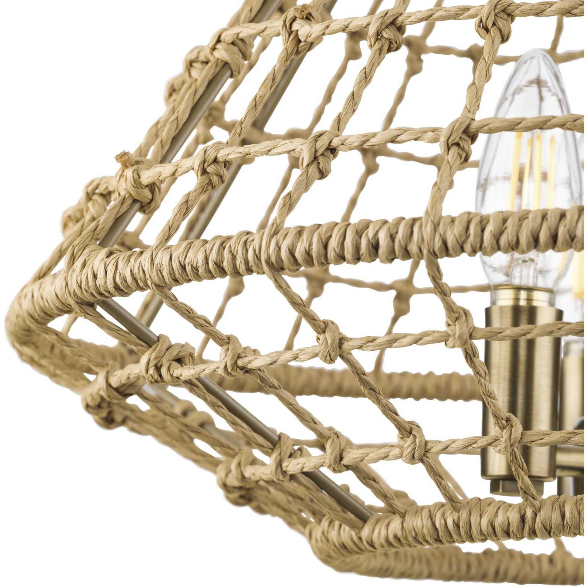 Laila 3 Light 16 inch Vintage Brass Semi-Flush Mount Convertible Ceiling Light, Design Series