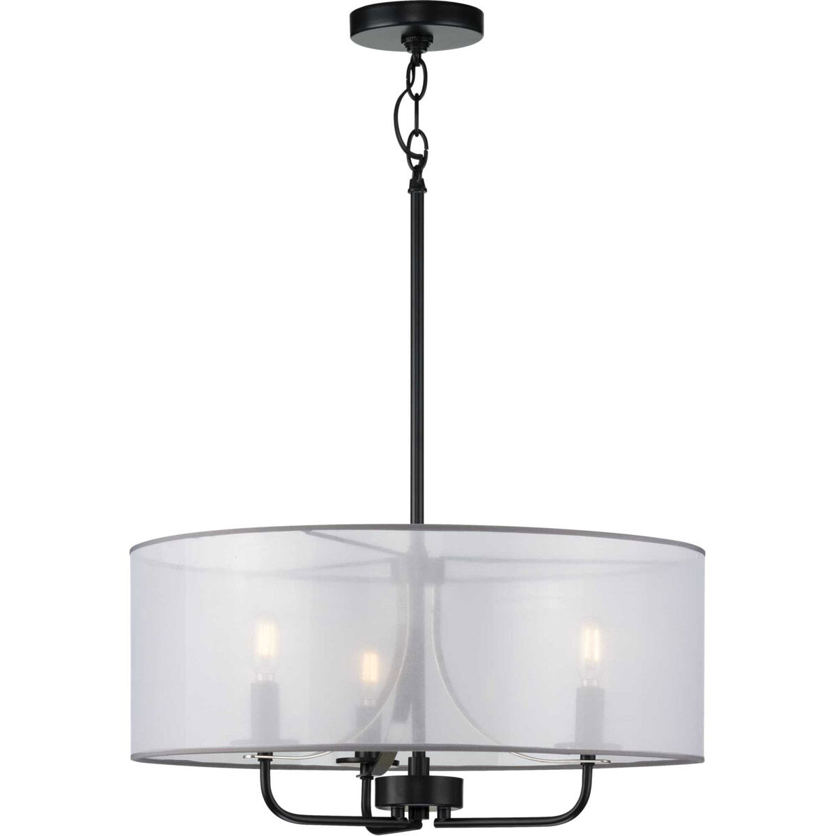 Riley 3 Light Matte Black Pendant Ceiling Light