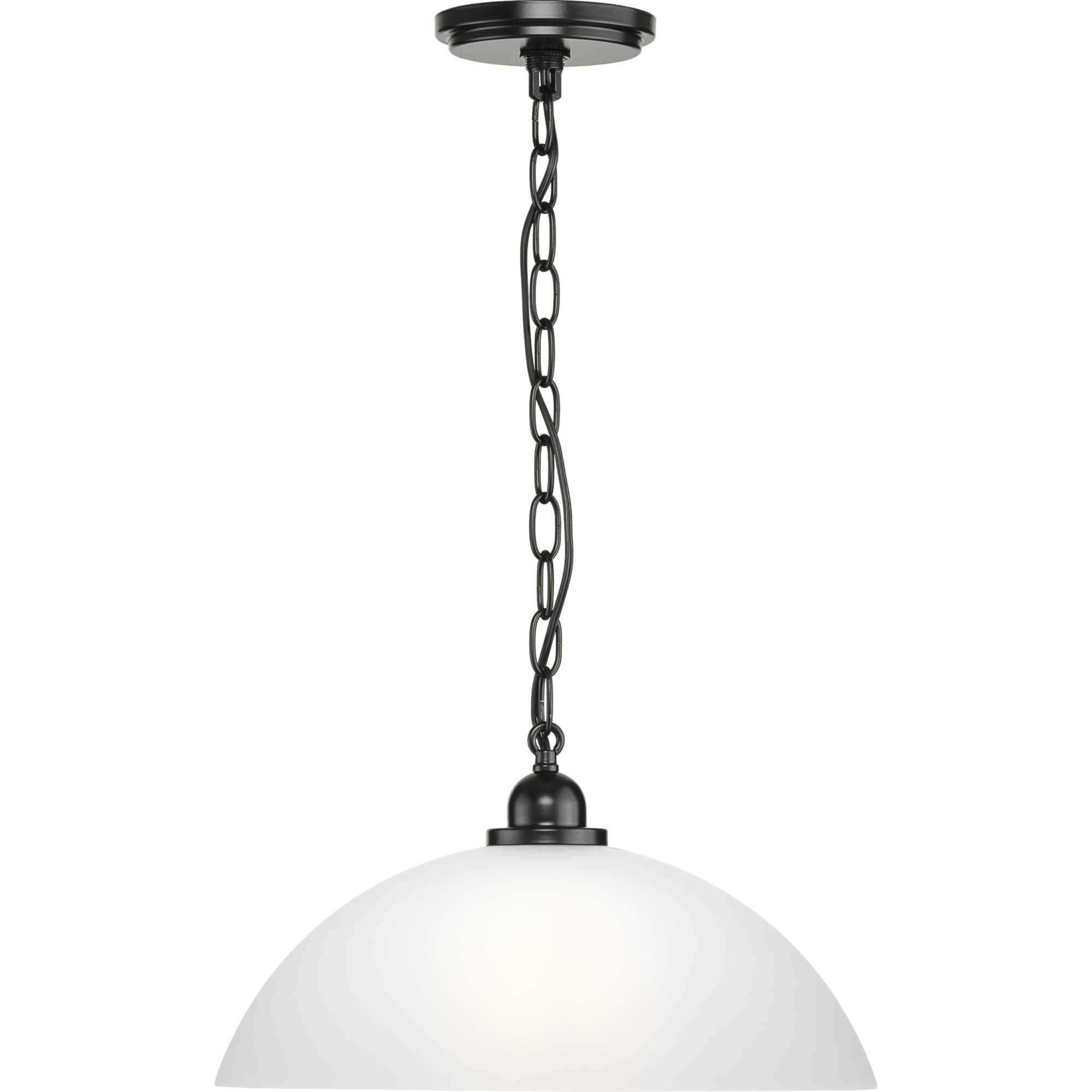 Matte black dome pendant light discount