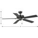 AirPro 52 inch Matte Black with Matte Black/Distressed Ebony Blades Ceiling Fan