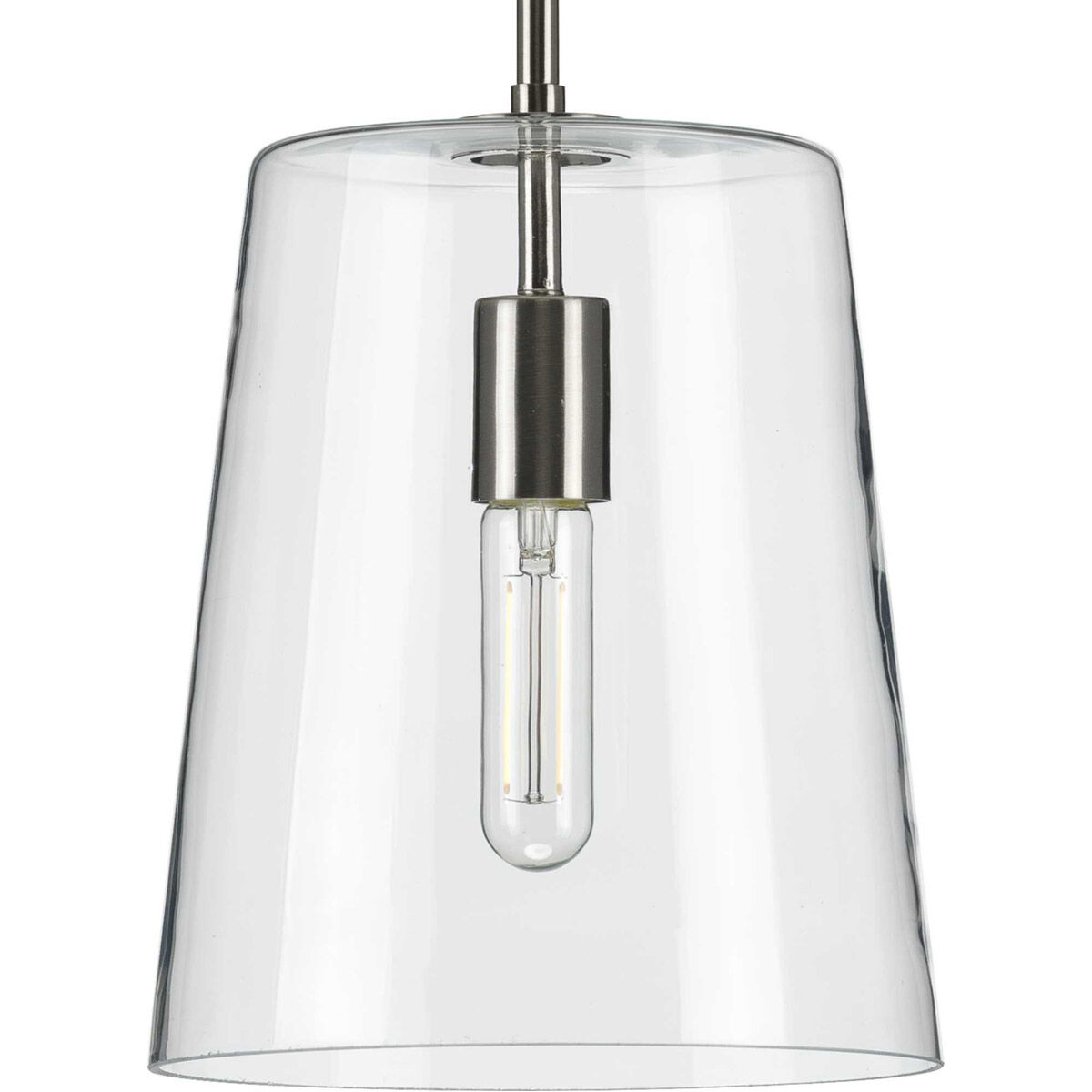 Progress Lighting One Light Pendant Clarion Brushed Nickel