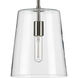 Clarion 1 Light 9 inch Brushed Nickel Pendant Ceiling Light, Small
