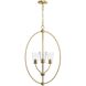 Jheni 3 Light 18 inch Brushed Gold Foyer Pendant Ceiling Light