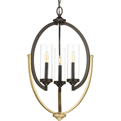 Evoke 3 Light 17.63 inch Antique Bronze Chandelier Ceiling Light, Design Series