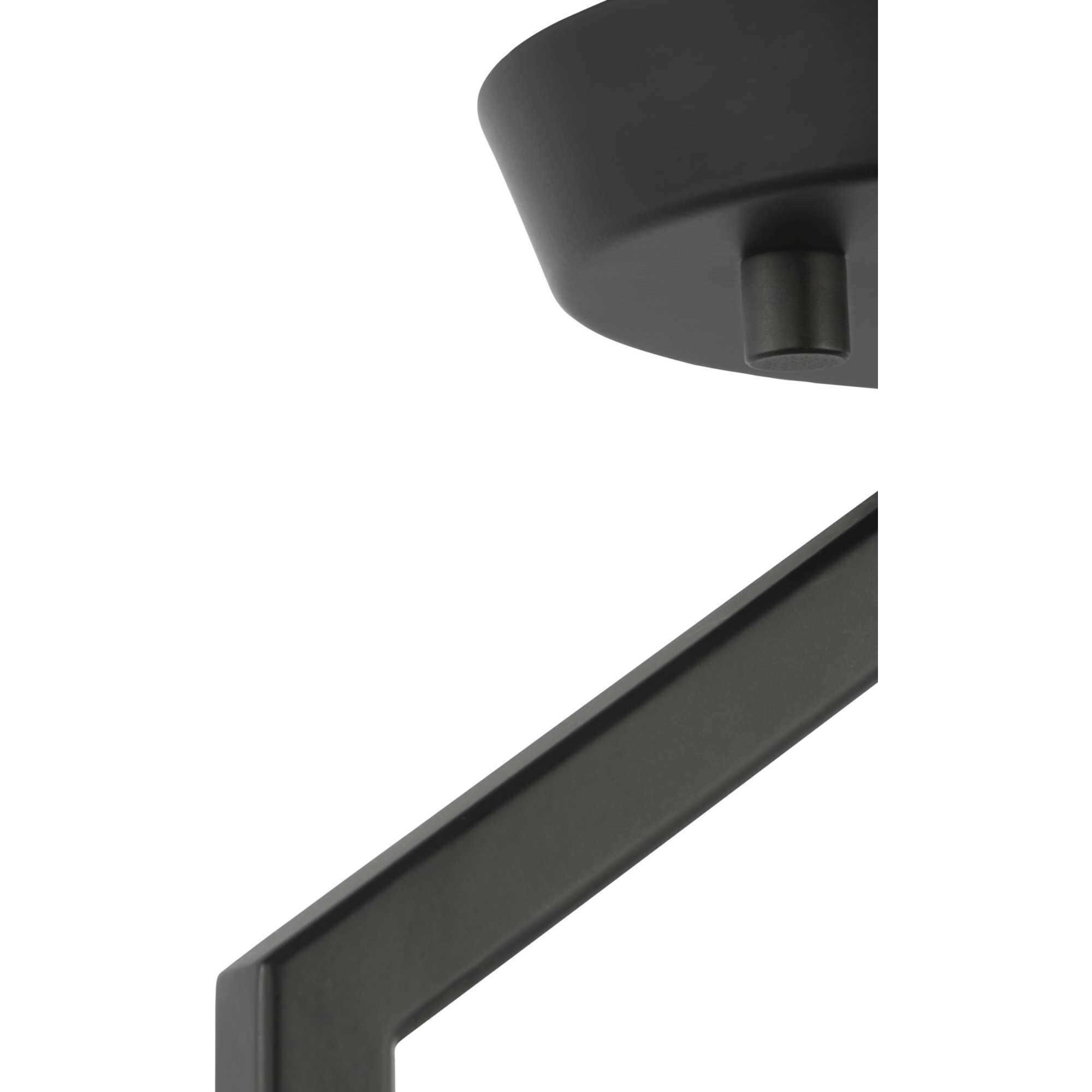 Vertex 1 Light 5 inch Matte Black Semi-Flush Mount Ceiling Light