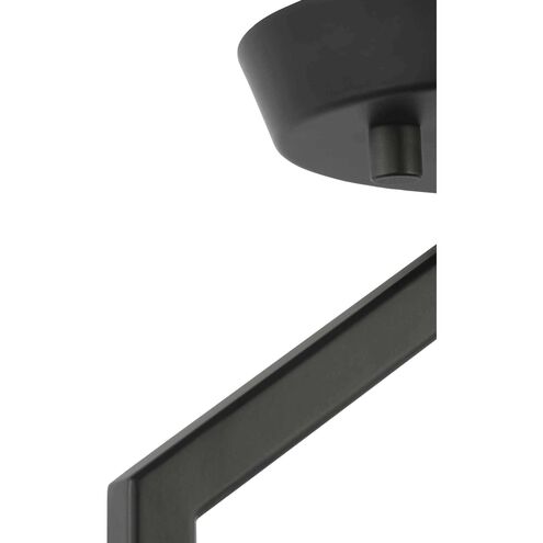 Vertex 1 Light 5 inch Matte Black Semi-Flush Mount Ceiling Light