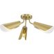 Cornett LED 24 inch Brushed Gold Semi-Flush Mount Ceiling Light