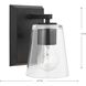 Vertex 1 Light 4.75 inch Matte Black Bath Light Wall Light