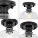 Singleton 1 Light 7.62 inch Matte Black Semi-Flush Mount Ceiling Light