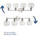 Hansford 4 Light 34 inch Polished Nickel Bath Vanity Wall Light