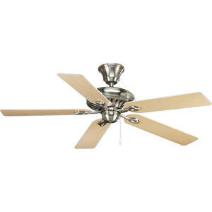 AirPro 52 inch Brushed Nickel with White/Natural Cherry Blades Ceiling Fan