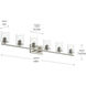 Replay 6 Light 48 inch Brushed Nickel Bath & Vanity Light Wall Light