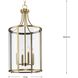 Gilliam 4 Light 15 inch Vintage Brass Foyer Light Ceiling Light