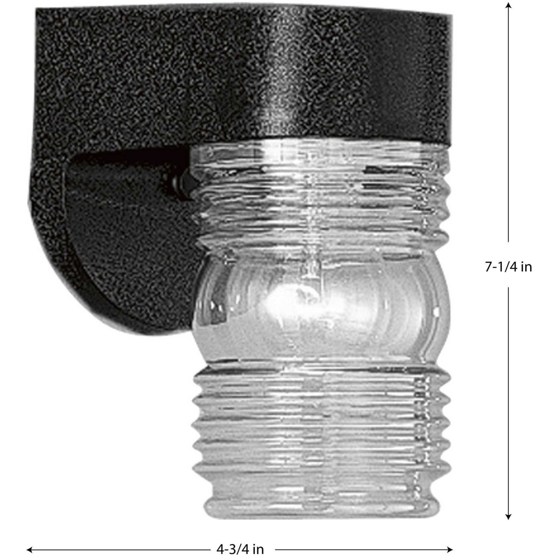 Polycarbonate Outdoor Outdoor Wall Lantern in Black