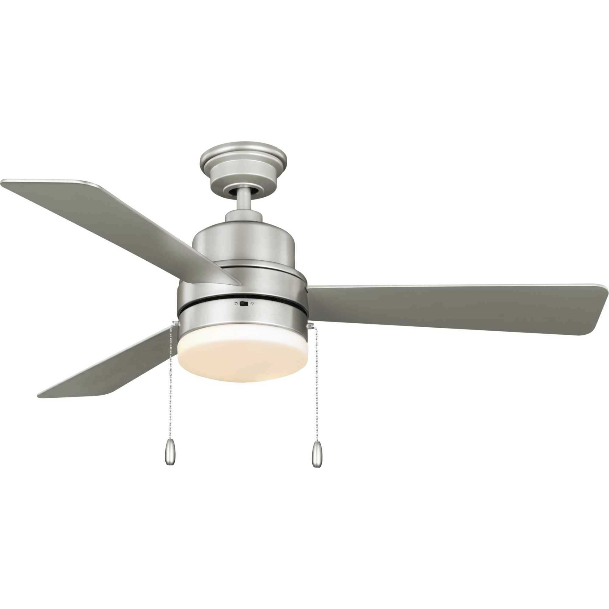 Trevina V 52 inch Painted Nickel with Silver/Matte Black Blades Ceiling Fan
