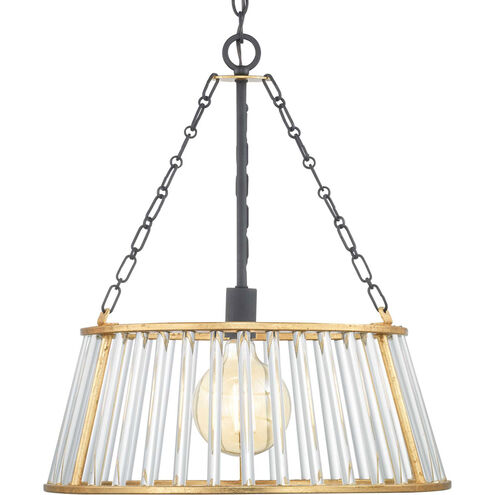 Sinclaire 1 Light 20 inch Textured Black Pendant Ceiling Light, Design Series