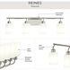 Reines 4 Light 31.75 inch Brushed Nickel Bath Vanity Wall Light